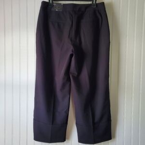 Worthington Classic Black Wide Leg Ankle Pants NWT Sz 10